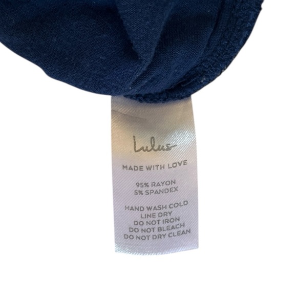 Lulu’s Shield and Sword Navy Blue Sleeveless Maxi Dress With Pockets Size Large - Picture 14 of 15